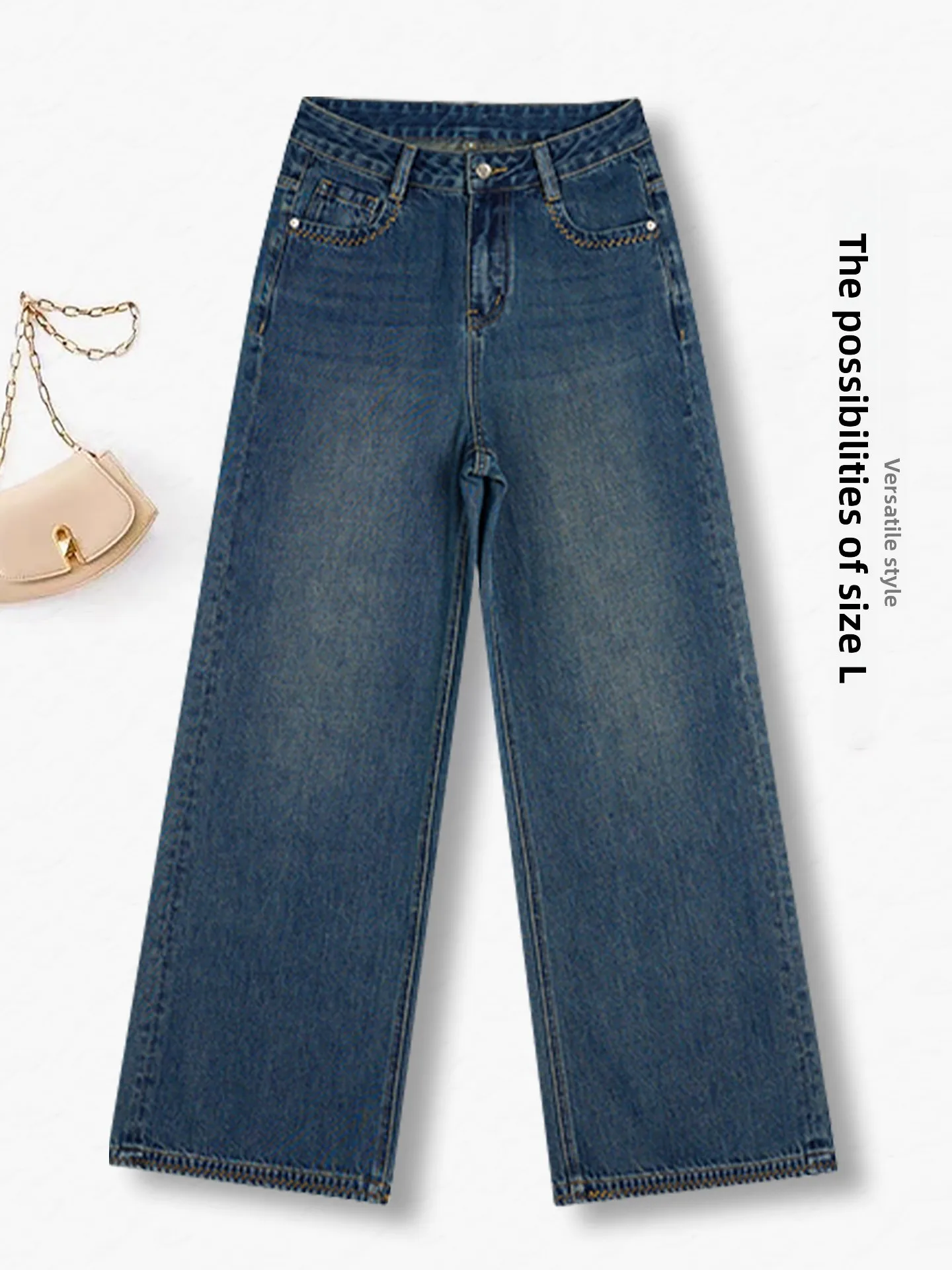 High Waist Straight Leg Embroidered Denim Jeans Women's Spring Autumn 2026 New Small Size Slimming Floor-Length Trousers
High Waist Straight Leg Embroidered Denim Jeans Women's Spring Autumn 2026 New Small Size Slimming Floor-Length Trousers