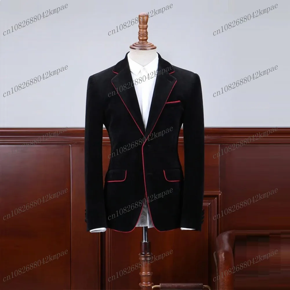 New Velvet Black Men Blazer Business Formal Office Coat Casual Work Prom Single Jacket Wedding Party Male Suit
New Velvet Black Men Blazer Business Formal Office Coat Casual Work Prom Single Jacket Wedding Party Male Suit