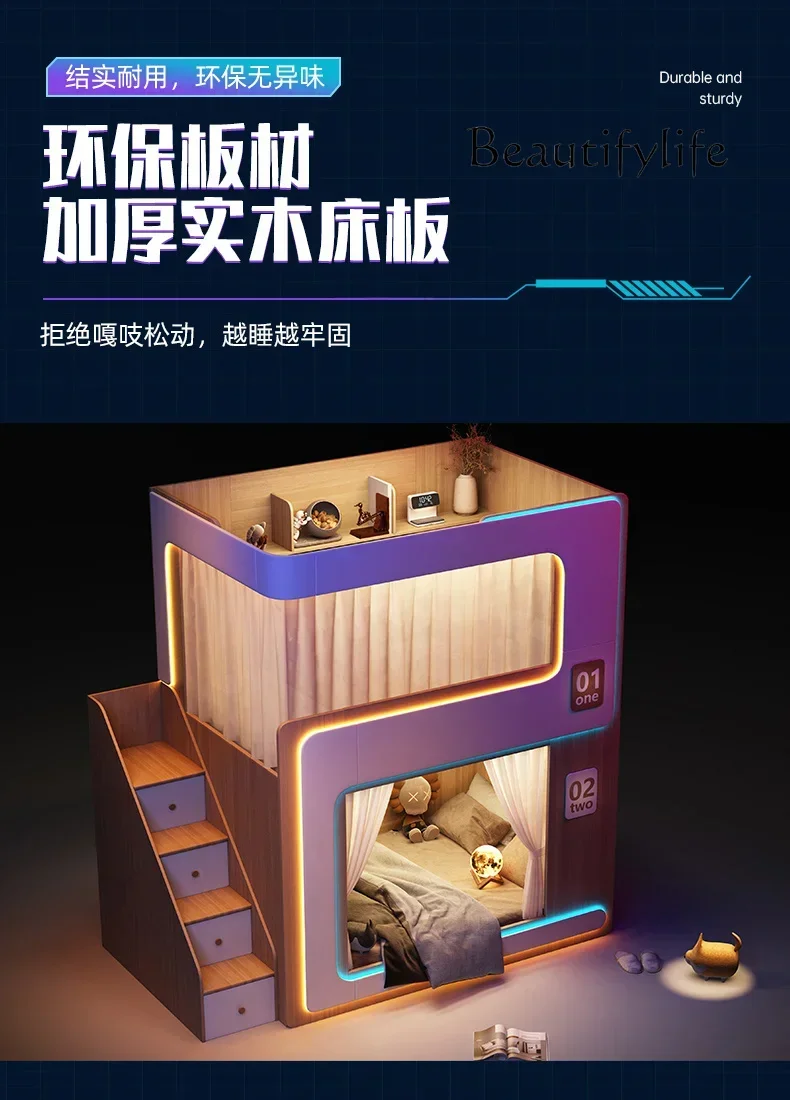 X36 ACustom Bunk Bed Gaming Hotel Capsule Custom Homestay Student Dormitory Non-Interfering And Sister High And Low Beds
X36 ACustom Bunk Bed Gaming Hotel Capsule Custom Homestay Student Dormitory Non-Interfering And Sister High And Low Beds