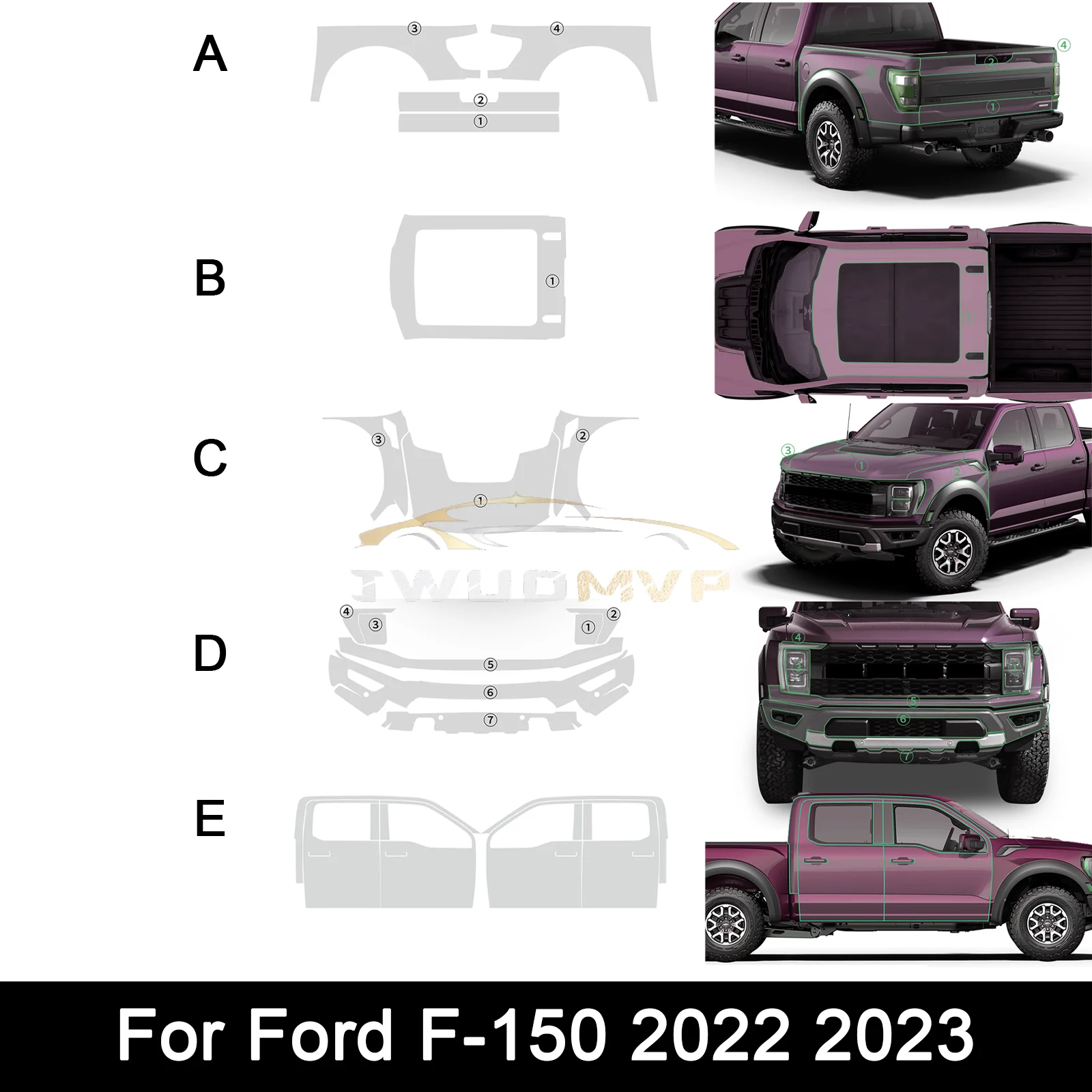 TPU Invisible Transparent Car Paint Protection Film For Ford F-150 2022 2023 Clear Bra PPF Bumper Decal Kit
TPU Invisible Transparent Car Paint Protection Film For Ford F-150 2022 2023 Clear Bra PPF Bumper Decal Kit