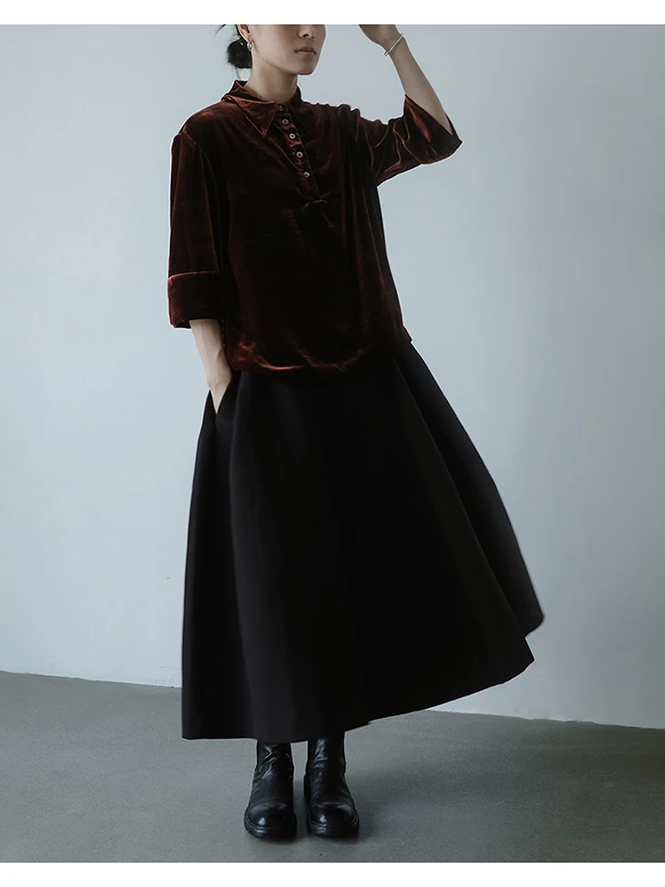 Business Commute OL Simple High Waist Black A-Line Umbrella Skirt Three-Dimensional Silhouette Women's Skirts
Business Commute OL Simple High Waist Black A-Line Umbrella Skirt Three-Dimensional Silhouette Women's Skirts