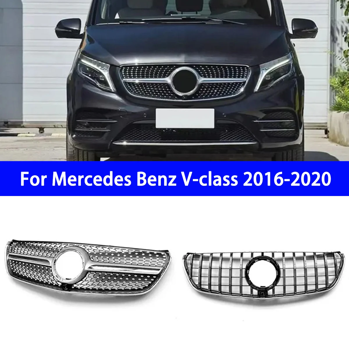 For Mercedes Benz V-Class V250 V260 W447 2016-2020 GT Style or Diamond Style Front Grille Bumper Grille Automotive Parts
For Mercedes Benz V-Class V250 V260 W447 2016-2020 GT Style or Diamond Style Front Grille Bumper Grille Automotive Parts