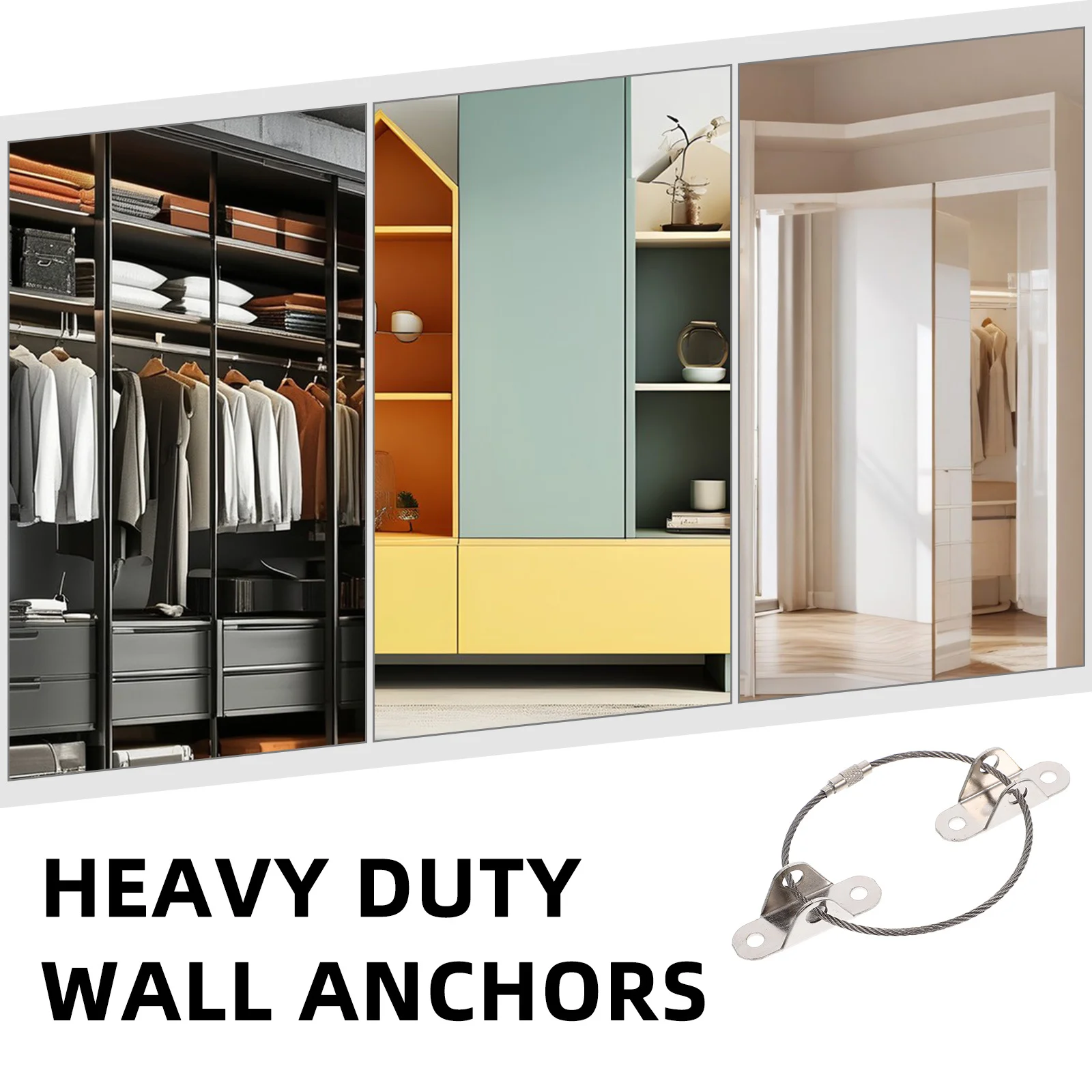 1Set Furniture Safety Strap Baby Proof Anti Tip Kit Heavy Duty Wall Anchor for Dresser Bookshelf Cabinet Straps for Dresser
1Set Furniture Safety Strap Baby Proof Anti Tip Kit Heavy Duty Wall Anchor for Dresser Bookshelf Cabinet Straps for Dresser