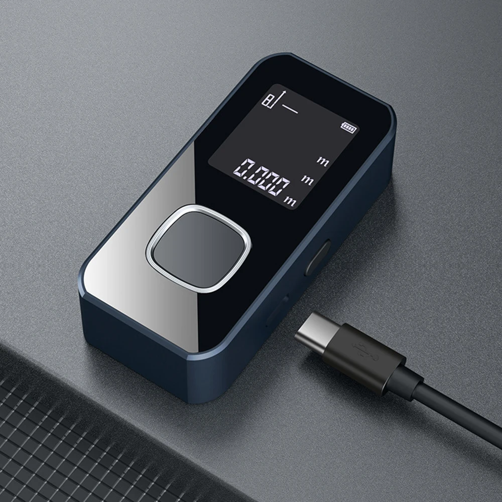 60M Mini Smart Laser Distance Meter Measure Infrared Rangefinder USB Rechargeable Portable Handheld Laser Range Finder Tools