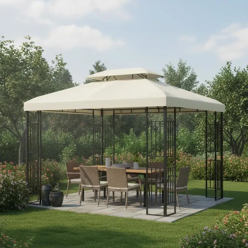3x4m Gazebo Replacement Roof Canopy 2 Tier Top UV Cover Garden Patio Outdoor Sun Awning Shelters Cream (TOP COVER ONLY)
3x4m Gazebo Replacement Roof Canopy 2 Tier Top UV Cover Garden Patio Outdoor Sun Awning Shelters Cream (TOP COVER ONLY)