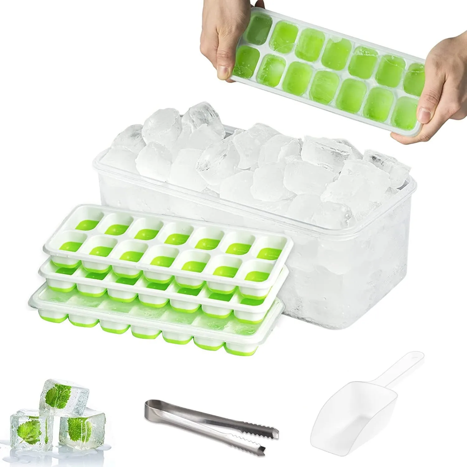 1pcs, Silicone Ice Cube Mold, Easy-Release & Flexible Mold With Spill-Resistant Removable Lid, Stackable Ice Trays With Covers
1pcs, Silicone Ice Cube Mold, Easy-Release & Flexible Mold With Spill-Resistant Removable Lid, Stackable Ice Trays With Covers