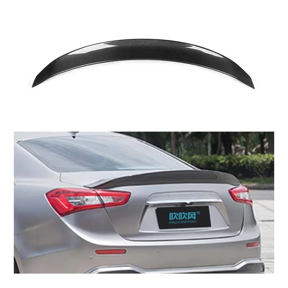 Carbon Fiber Ducktail BodyKit Rear Trunk Spoiler Wing for Ghibli 2014 - 2018
Carbon Fiber Ducktail BodyKit Rear Trunk Spoiler Wing for Ghibli 2014 - 2018