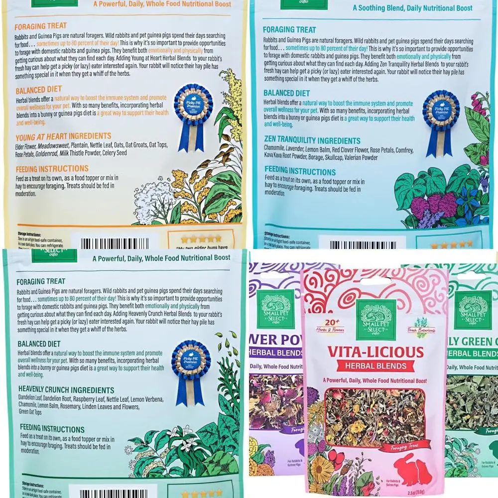 -Пробоотборник трав, натуральные травяные лакомства для кроликов, морских свинок и других мелких животных, пять вкусов, каждый по 2,5 унции
-Пробоотборник трав, натуральные травяные лакомства для кроликов, морских свинок и других мелких животных, пять вкусов, каждый по 2,5 унции