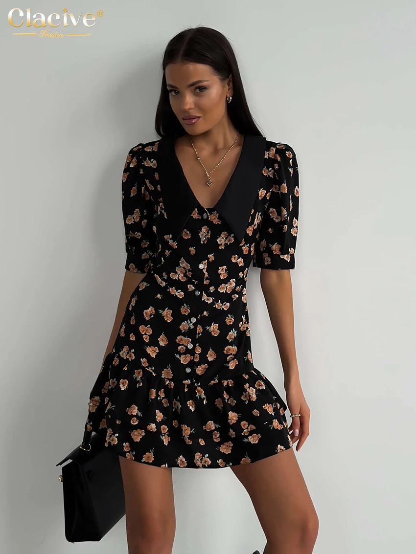 Clacive Summer Slim Print Women's Dress 2024 Fashion Lapel Short Sleeve Mini Dresses Elegant Classic Patchwork Female Dress
Clacive Summer Slim Print Women's Dress 2024 Fashion Lapel Short Sleeve Mini Dresses Elegant Classic Patchwork Female Dress