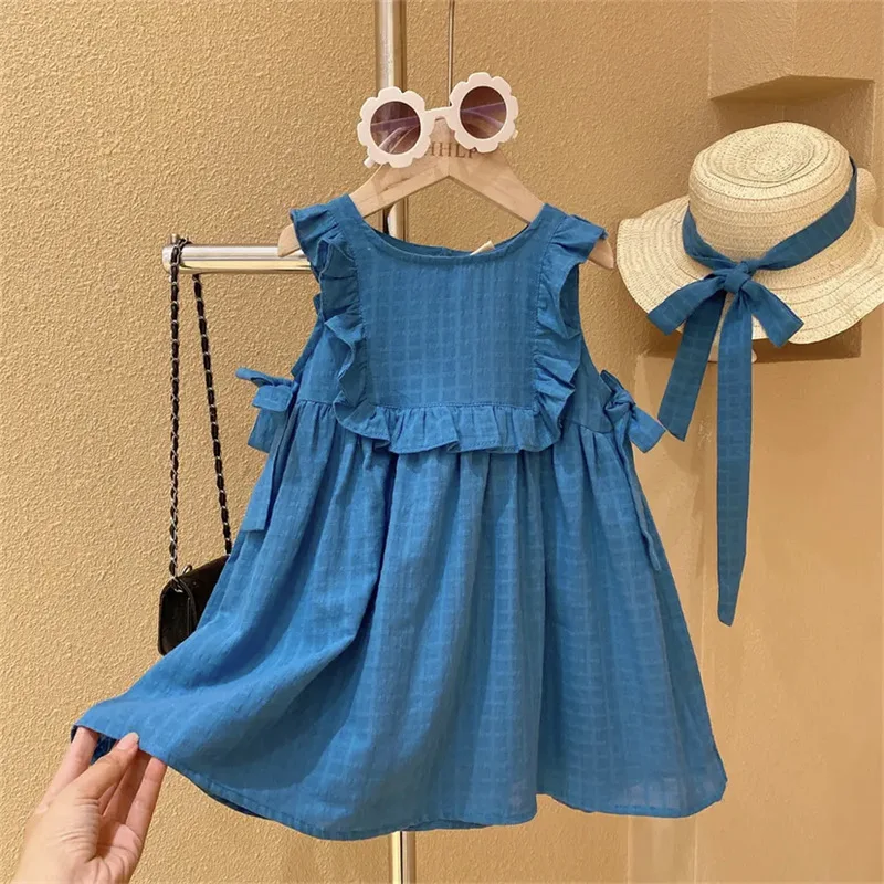 Dress Spring and Summer New Korean Simple Rural Style Princess Fashionable Lace Solid Color Sleeveless Dress Girls Clothes
Dress Spring and Summer New Korean Simple Rural Style Princess Fashionable Lace Solid Color Sleeveless Dress Girls Clothes