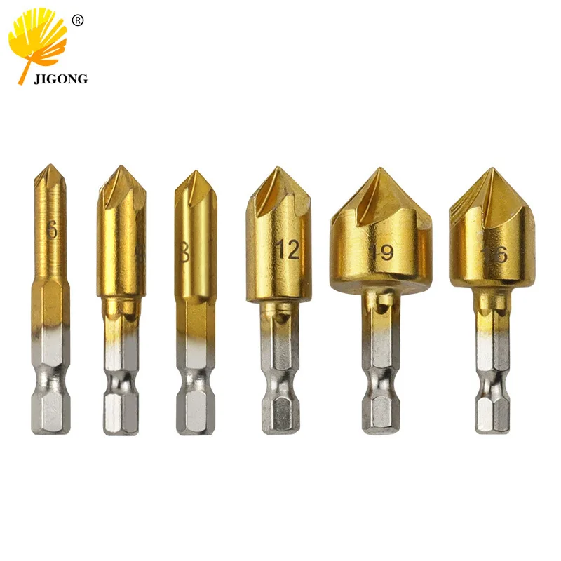 82 degree hexagonal shank five-blade chamfering device 3-piece set/6-piece set 6mm-19mm chamfering knife woodworking hole opener
82 degree hexagonal shank five-blade chamfering device 3-piece set/6-piece set 6mm-19mm chamfering knife woodworking hole opener