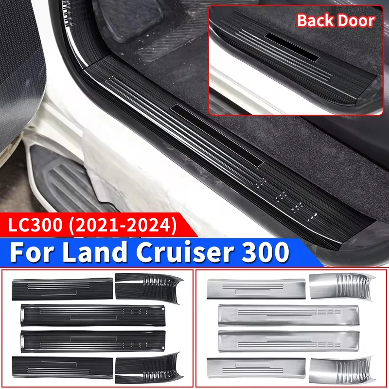 Защитная крышка порога из нержавеющей стали для Toyota Land Cruiser 2021, 2024-300, LC300, обновленные аксессуары для интерьера, тюнинг
Защитная крышка порога из нержавеющей стали для Toyota Land Cruiser 2021, 2024-300, LC300, обновленные аксессуары для интерьера, тюнинг