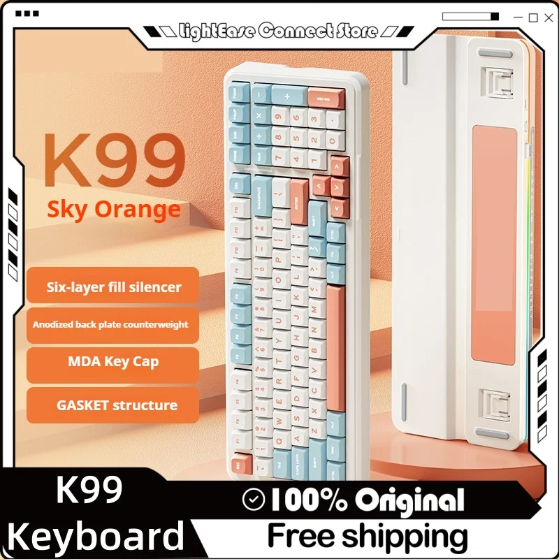 K99 Mechanical Keyboard 99keys Wireless Bluetoothtri-Mode Mechanical Hot Plug Gasket Structure Customized Game E-Sports Office
K99 Mechanical Keyboard 99keys Wireless Bluetoothtri-Mode Mechanical Hot Plug Gasket Structure Customized Game E-Sports Office