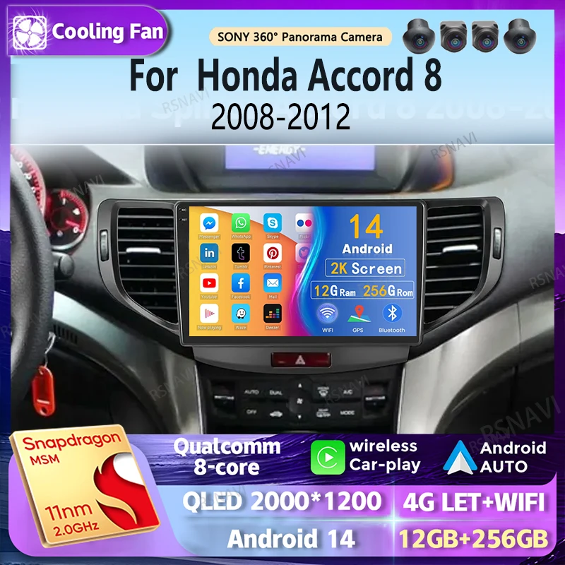 Android 14 Carplay Auto DSP 2K Screen Car Radio Multimedia Player For Honda Accord 8 2008-2012 Autoradio Stereo 2din Head Unit
Android 14 Carplay Auto DSP 2K Screen Car Radio Multimedia Player For Honda Accord 8 2008-2012 Autoradio Stereo 2din Head Unit