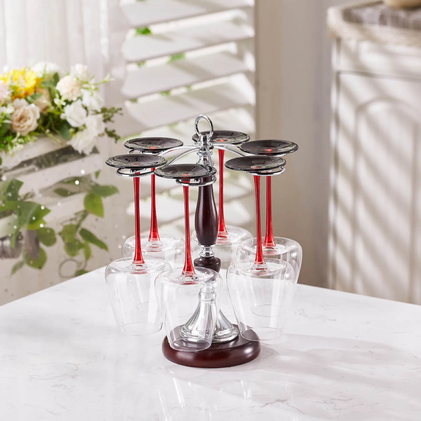 Decorative Wine Glass Holder Vintage Style Rack with Scrollwork Design for Home Decor & Kitchen Storage Rack
Decorative Wine Glass Holder Vintage Style Rack with Scrollwork Design for Home Decor & Kitchen Storage Rack
