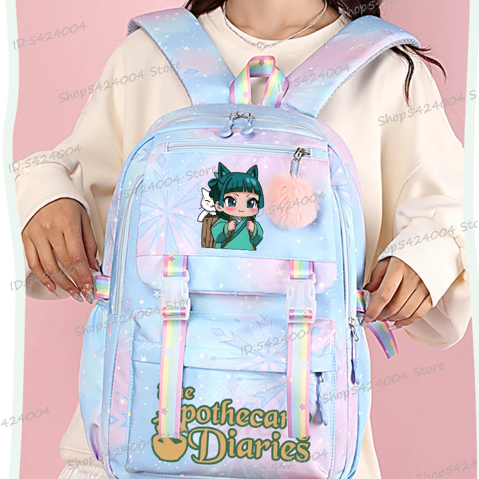 Y2K The Apothecary Diaries School Bags For Teenage Girls Cute Maomao Nylon Backpack Cartoon Designs Women Anime Knapsack Bag
Y2K The Apothecary Diaries School Bags For Teenage Girls Cute Maomao Nylon Backpack Cartoon Designs Women Anime Knapsack Bag