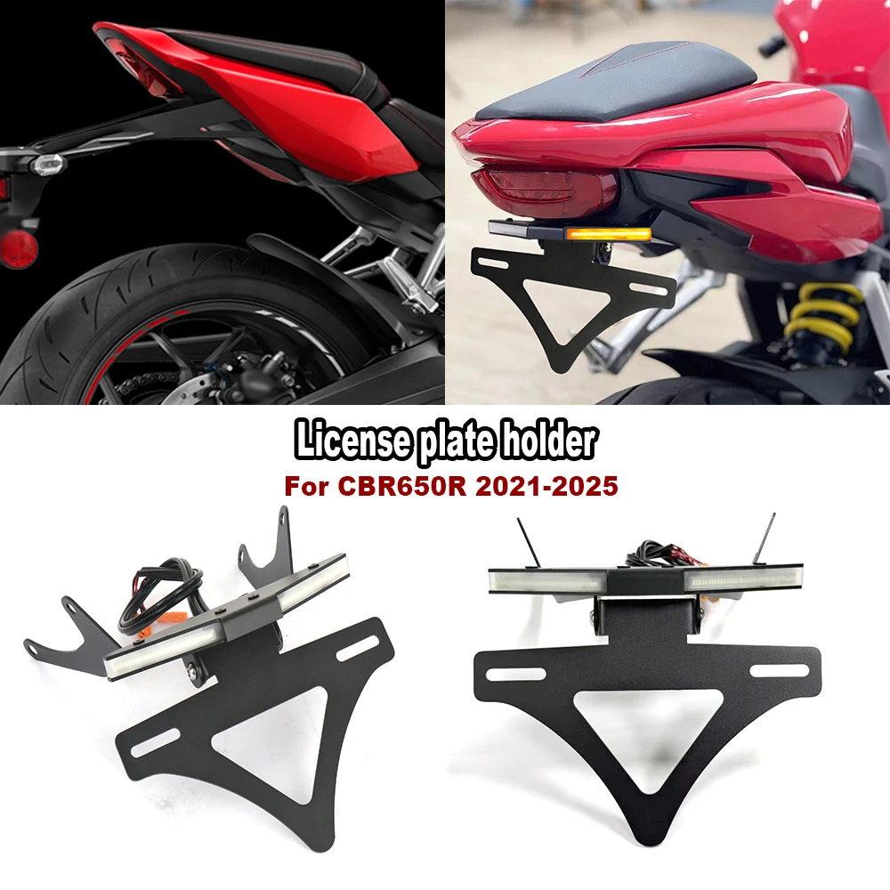 Motorcycle Rear Short Tailstock License Plate Holder Turn signal light For Honda CBR650R CB650 R 2021-2025 accessory
Motorcycle Rear Short Tailstock License Plate Holder Turn signal light For Honda CBR650R CB650 R 2021-2025 accessory