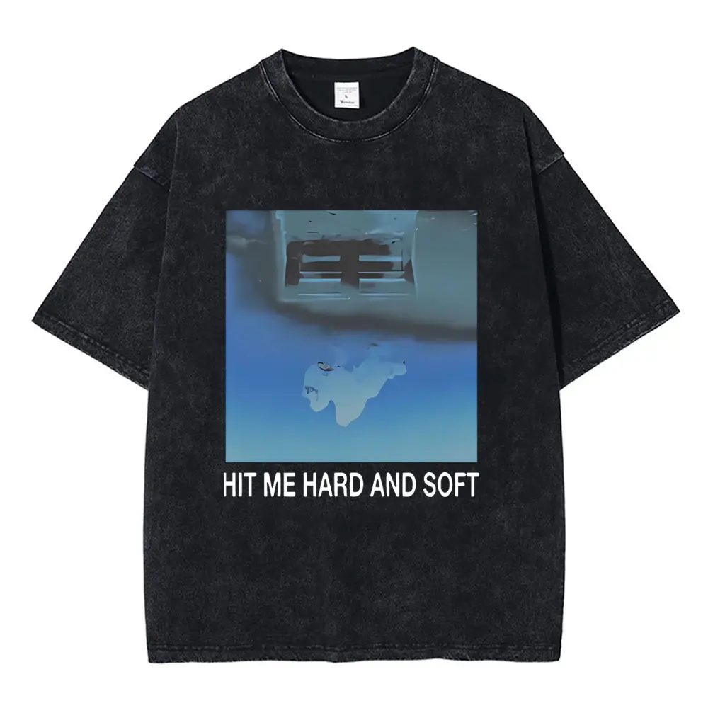 Hit Me Hard and Soft Vintage Washed T Shirt Men Women Fashion Pop Music T-shirts O-collar Cotton Short Sleeve Tees Streetwear
Hit Me Hard and Soft Vintage Washed T Shirt Men Women Fashion Pop Music T-shirts O-collar Cotton Short Sleeve Tees Streetwear