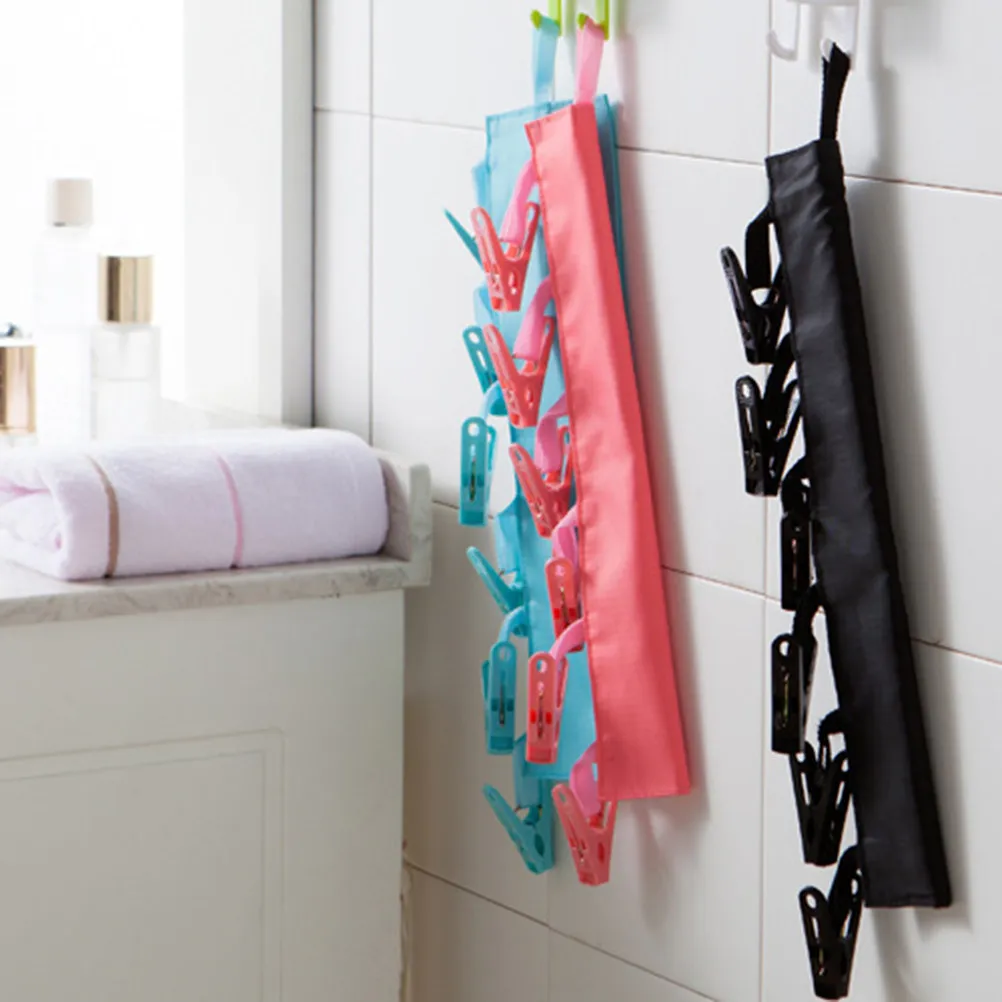Portable Folding Cloth Hanger with 6 Clips Adjustable Sticky Hook for Towels Bras Underwear Socks Swimwear Home Bathroom Travel
Portable Folding Cloth Hanger with 6 Clips Adjustable Sticky Hook for Towels Bras Underwear Socks Swimwear Home Bathroom Travel