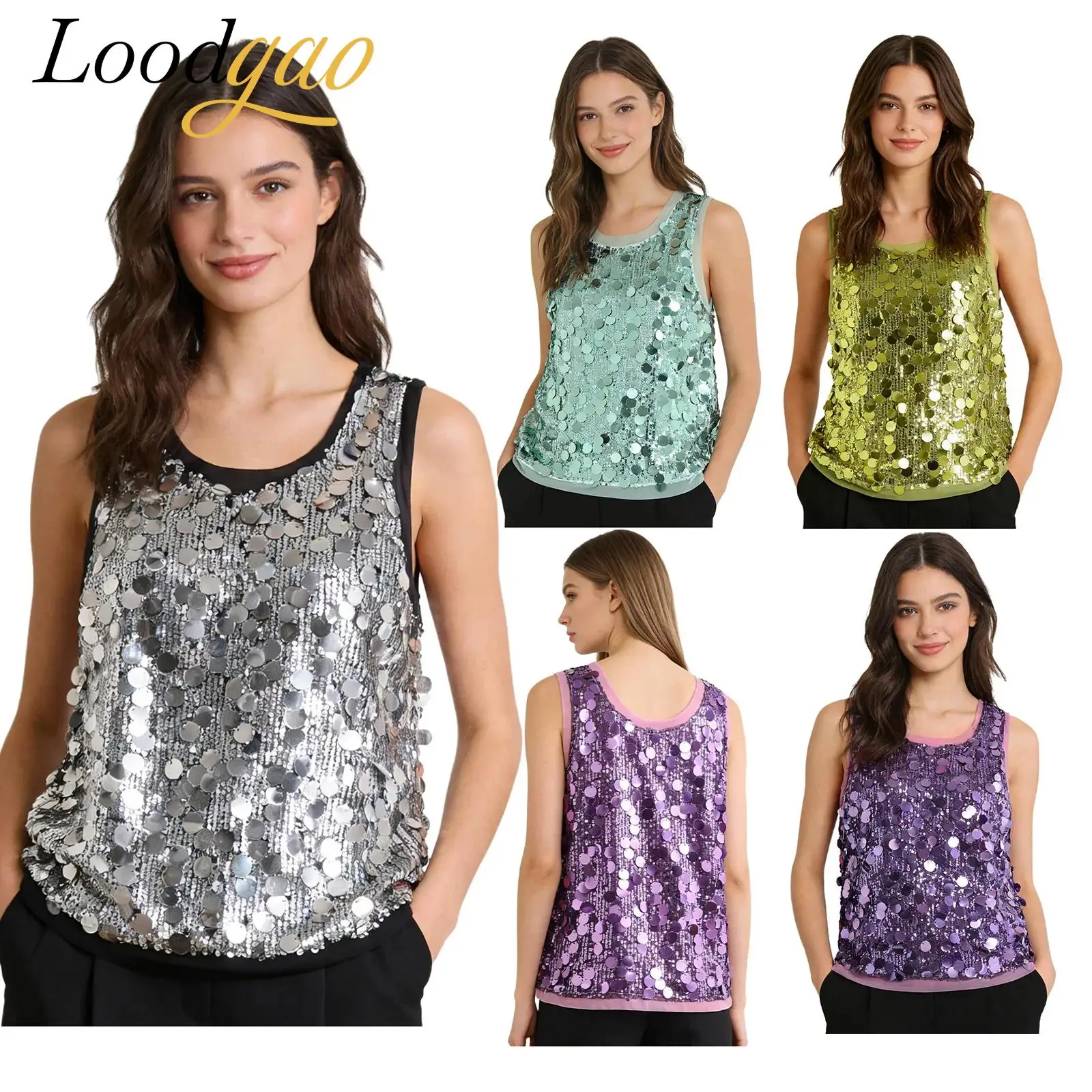 Женский топ без рукавов с пайетками, свободный жилет, костюм для дискотеки, модный топ для ночного клуба, блестящая клубная одежда, наряд для рейв-вечеринки
Женский топ без рукавов с пайетками, свободный жилет, костюм для дискотеки, модный топ для ночного клуба, блестящая клубная одежда, наряд для рейв-вечеринки