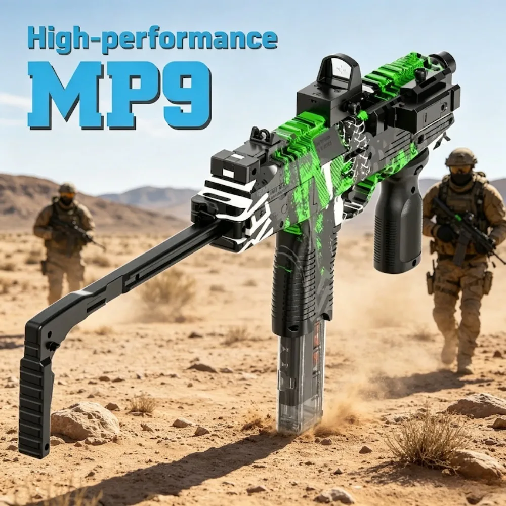 MP9 Toy Gun Electric Foam Dart Blaster Soft Bullet Submachine Guns Full Automatic Armas for Adults Children Outdoor Games
MP9 Toy Gun Electric Foam Dart Blaster Soft Bullet Submachine Guns Full Automatic Armas for Adults Children Outdoor Games