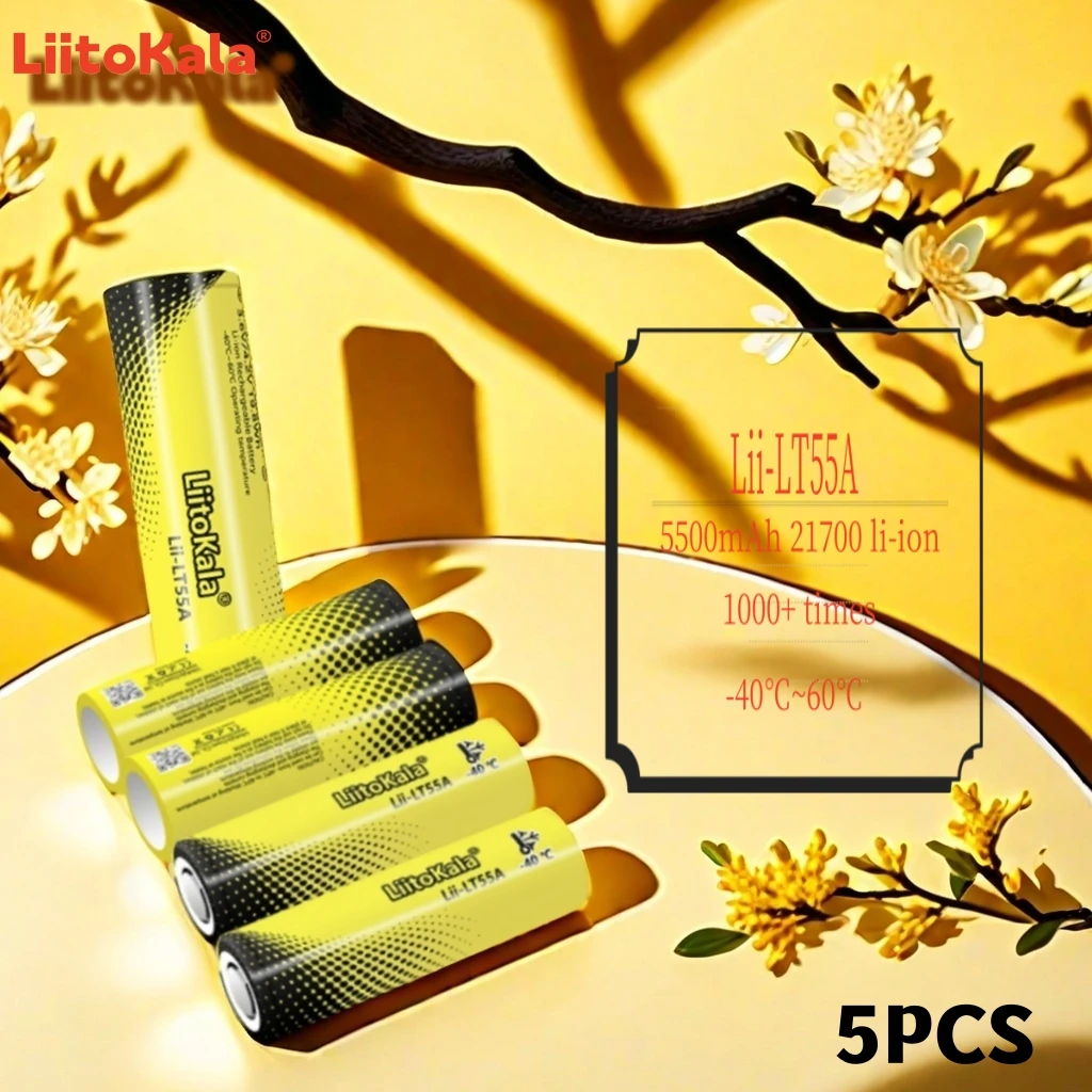 5 шт. LiitoKala Lii-LT55A 21700 5500 мАч аккумуляторная батарея 3,7 В 1C разрядка аккумуляторы высокой мощности для бытовой техники
5 шт. LiitoKala Lii-LT55A 21700 5500 мАч аккумуляторная батарея 3,7 В 1C разрядка аккумуляторы высокой мощности для бытовой техники