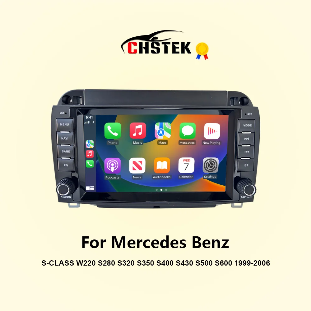 CHSTEK Car Radio Android13 Carplay For Mercedes Benz S-Class W220 1999-2006 S280 S320 S350 S400 Multimedia GPS Bluetooth WIFI 4G
CHSTEK Car Radio Android13 Carplay For Mercedes Benz S-Class W220 1999-2006 S280 S320 S350 S400 Multimedia GPS Bluetooth WIFI 4G