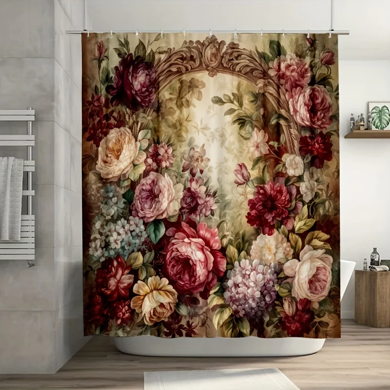 1 шт., винтажный гобелен с викторианским цветочным принтом, занавеска для душа, дюйм, прочное полиэфирное волокно, легко чистится, с крючками, машина
1 шт., винтажный гобелен с викторианским цветочным принтом, занавеска для душа, дюйм, прочное полиэфирное волокно, легко чистится, с крючками, машина