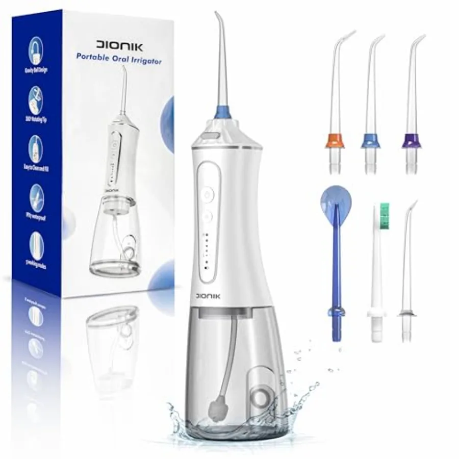 Water Flosser Cordless for Teeth Cleaning Rechargeable and Portable Oral Irrigator for Adults Electric Water Dental Flosser wit
Water Flosser Cordless for Teeth Cleaning Rechargeable and Portable Oral Irrigator for Adults Electric Water Dental Flosser wit