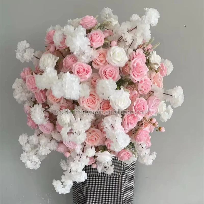 Customized 70cm Pink White Artificial Silk Flowers High Quality Large Floral Arrangement for Wedding Centerpieces Home Decor
Customized 70cm Pink White Artificial Silk Flowers High Quality Large Floral Arrangement for Wedding Centerpieces Home Decor