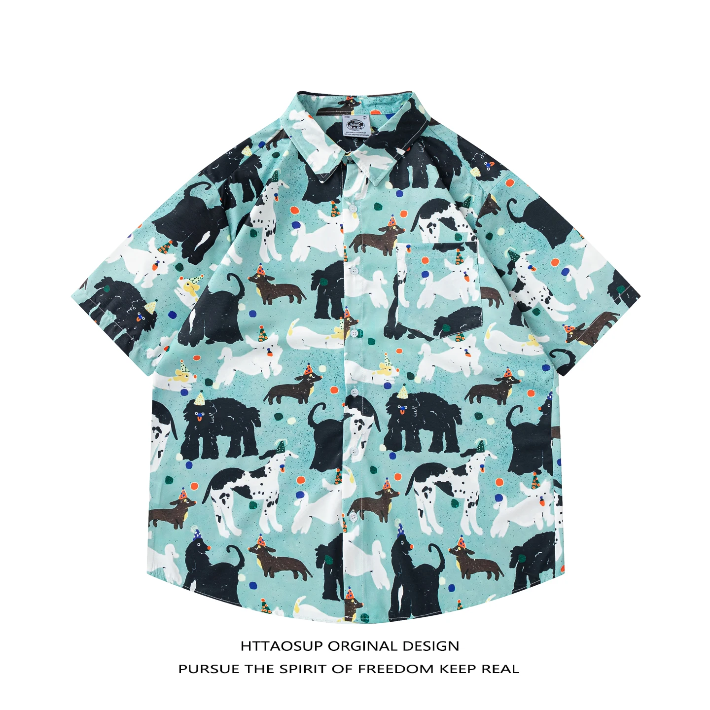HTTAOSUP Summer Thin Loose Men's Short Sleeve Shirt Animal Print Harajuku Style Casual Fashionable Youth Polyester Fiber
HTTAOSUP Summer Thin Loose Men's Short Sleeve Shirt Animal Print Harajuku Style Casual Fashionable Youth Polyester Fiber