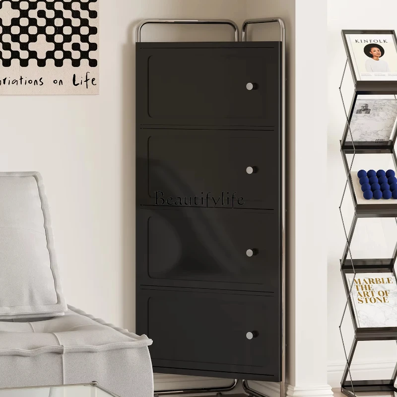 Solid wood simple small apartment living room corner locker triangular wall shelf
Solid wood simple small apartment living room corner locker triangular wall shelf