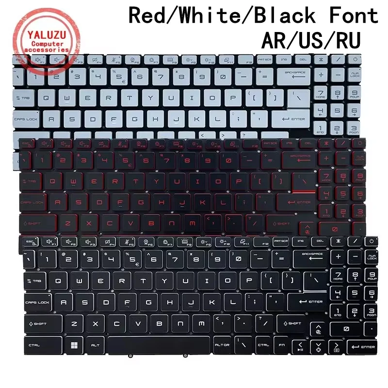 US/RU/AR NEW Laptop Keyboard For MSI GF66 GF76 GP66 GP76 GL66 GL76 GT77 GS77 WF66 WF76 M16 Z16 Z16P Z17 Z17HX MS-1581 1582 1583
US/RU/AR NEW Laptop Keyboard For MSI GF66 GF76 GP66 GP76 GL66 GL76 GT77 GS77 WF66 WF76 M16 Z16 Z16P Z17 Z17HX MS-1581 1582 1583