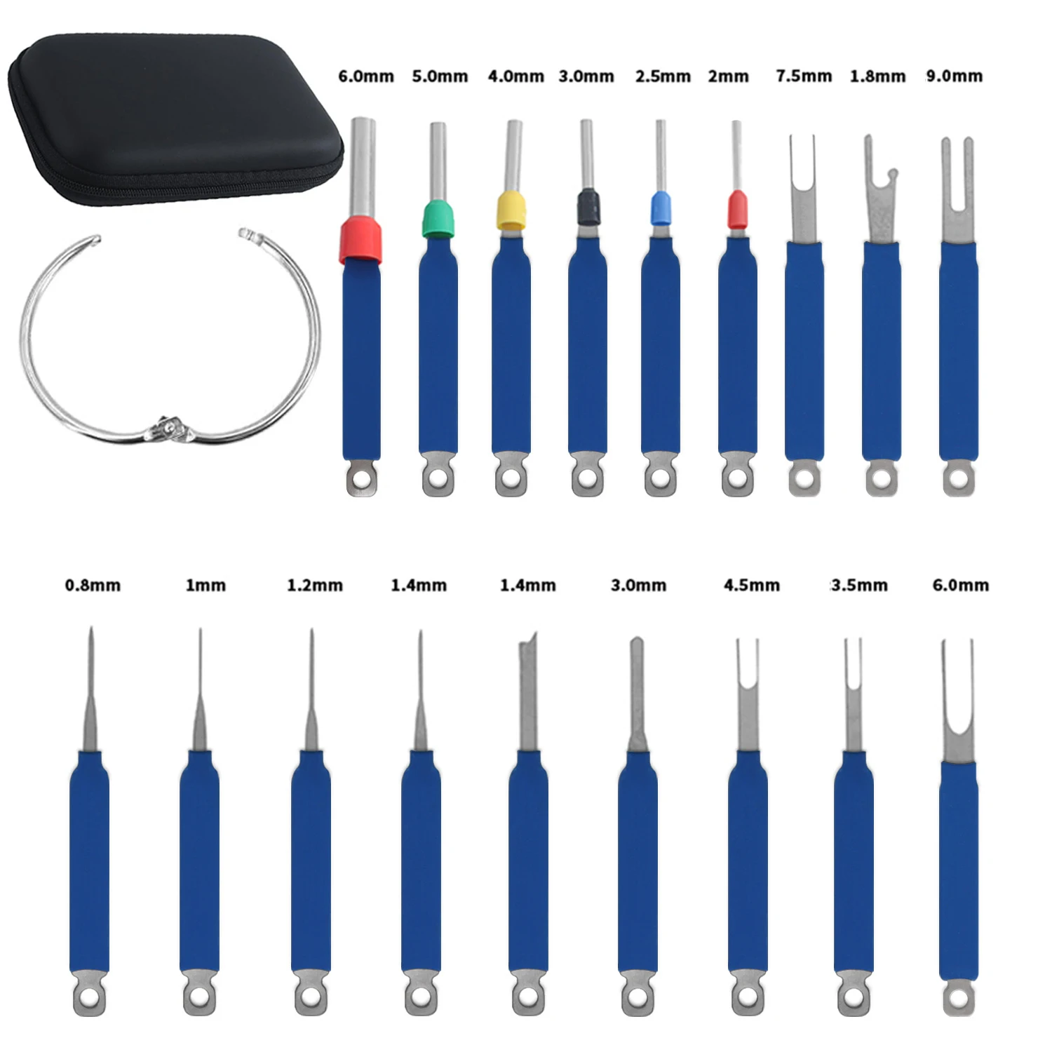 18~39Pcs Car Terminal Removal Tool Kit, Wire Harness Pin Extractor Set for Automotive Electrical Wiring Repair with Case
18~39Pcs Car Terminal Removal Tool Kit, Wire Harness Pin Extractor Set for Automotive Electrical Wiring Repair with Case