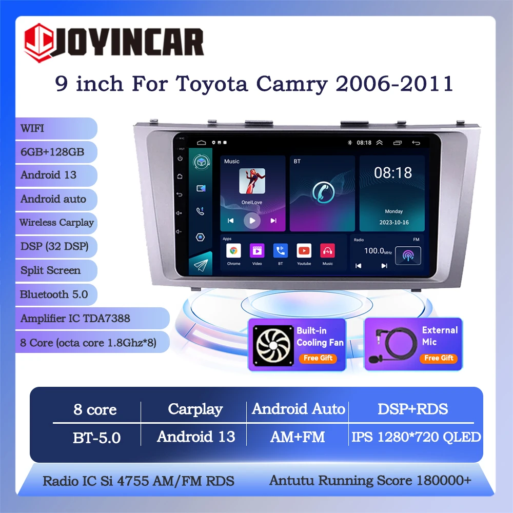 Автомобильный стерео Мультимедийный видеоплеер Joyincar 2 Din Android 13 для Toyota Camry 2006-2011 Carplay WIFI GPS навигация Радио 8 ядер
Автомобильный стерео Мультимедийный видеоплеер Joyincar 2 Din Android 13 для Toyota Camry 2006-2011 Carplay WIFI GPS навигация Радио 8 ядер