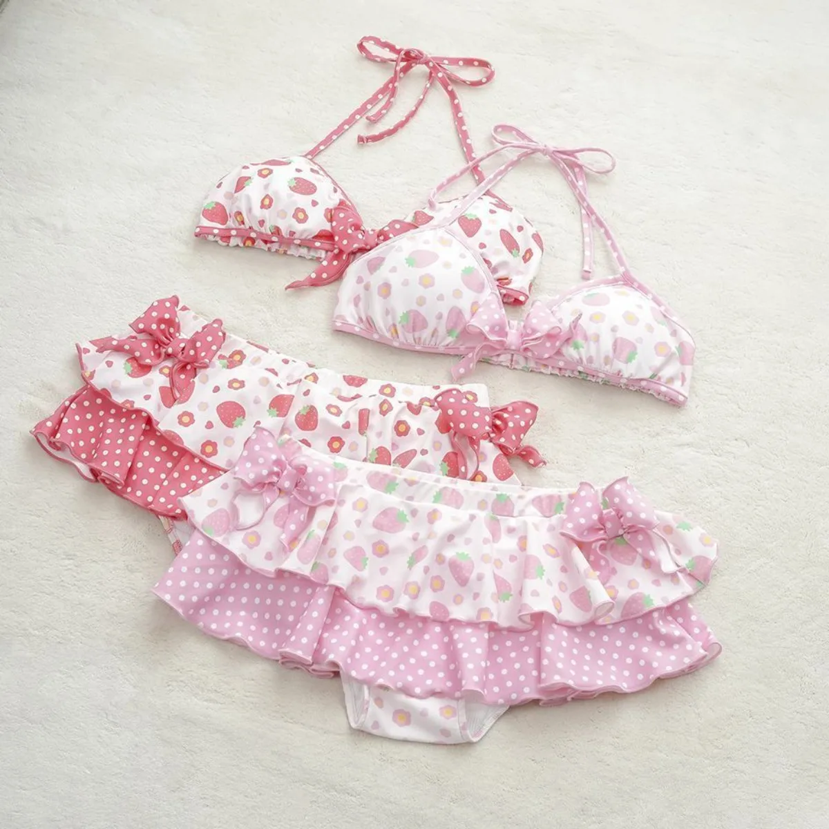 Japanese Sweet Kawaii Summer Beach 2 Piece Sets Y2k Aesthetic Fashion Fruit Print Ruffle Bikinis Set Bow Appliques Punk Clothes
Japanese Sweet Kawaii Summer Beach 2 Piece Sets Y2k Aesthetic Fashion Fruit Print Ruffle Bikinis Set Bow Appliques Punk Clothes