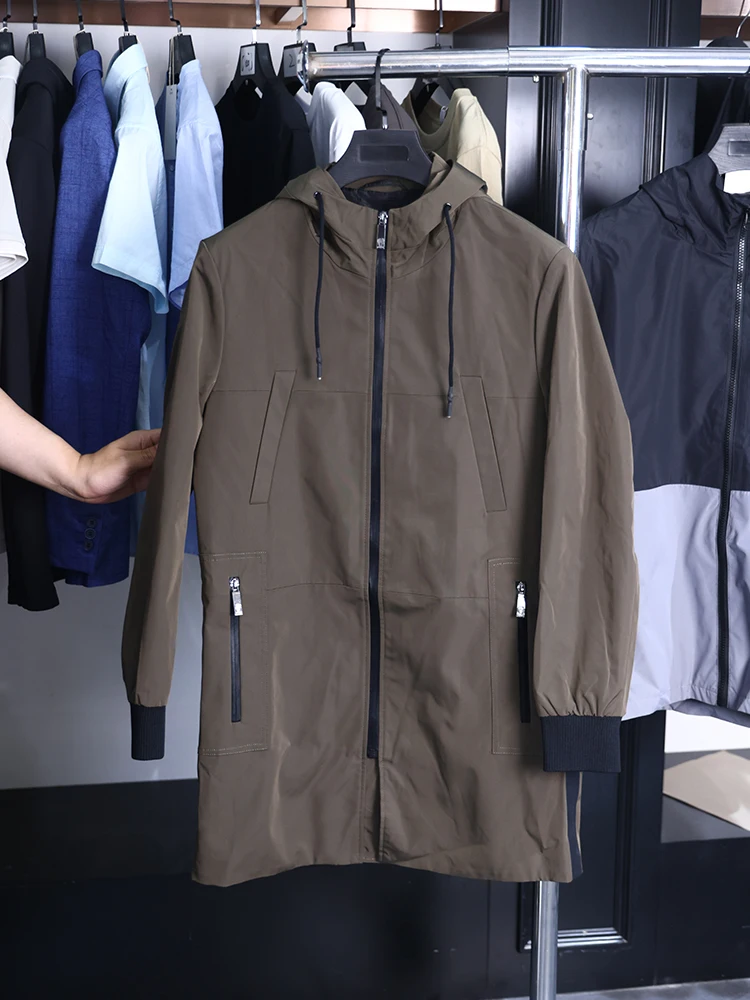 Homesi Spring Autumn Men's Casual Versatile Mid-Length Faion Loose Hooded Windbreaker Jaet Zipper Closure Color
Homesi Spring Autumn Men's Casual Versatile Mid-Length Faion Loose Hooded Windbreaker Jaet Zipper Closure Color