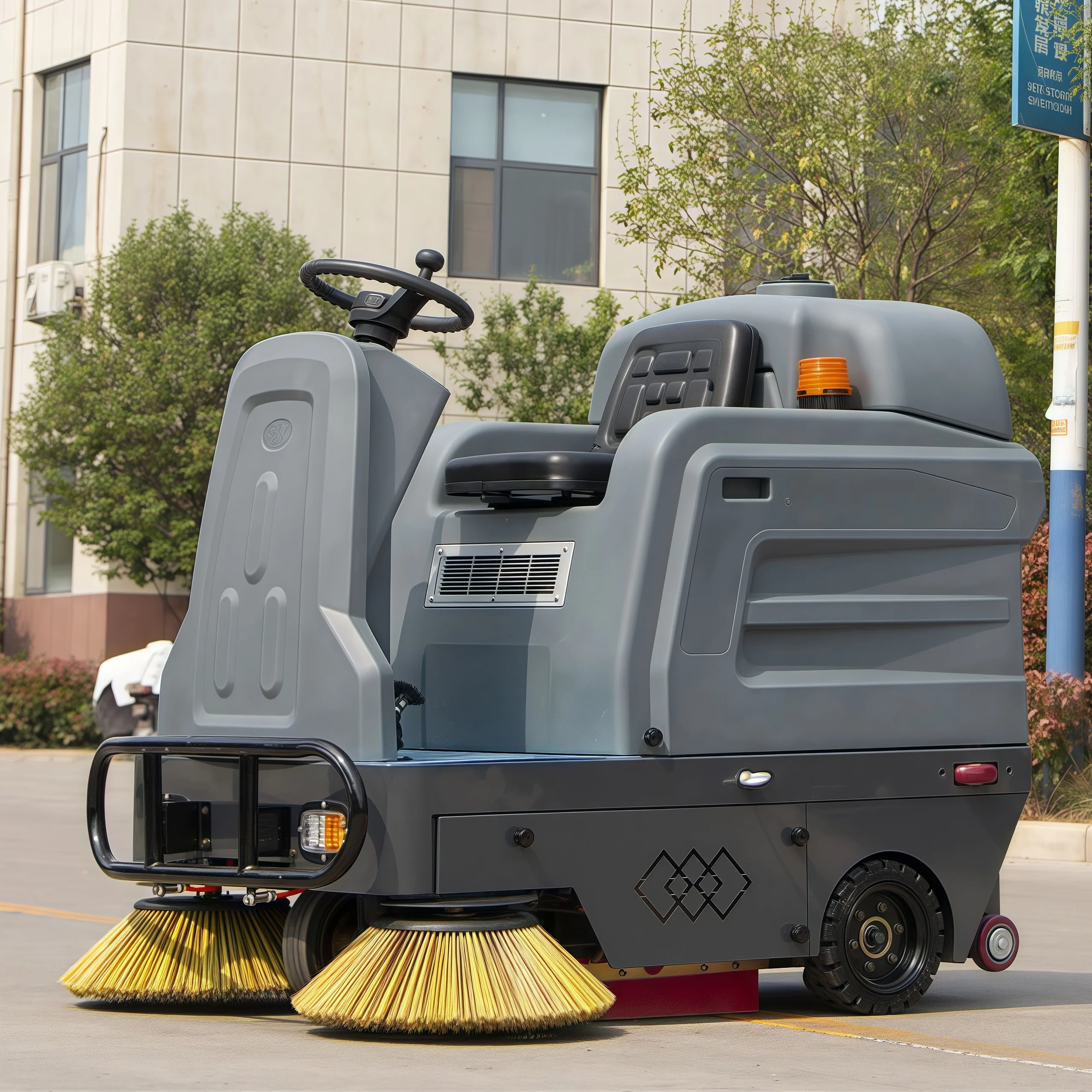 Floor Scrubber Ride On Battery Electric 48V Road Floor Cleaning Machine Sweeper
Floor Scrubber Ride On Battery Electric 48V Road Floor Cleaning Machine Sweeper