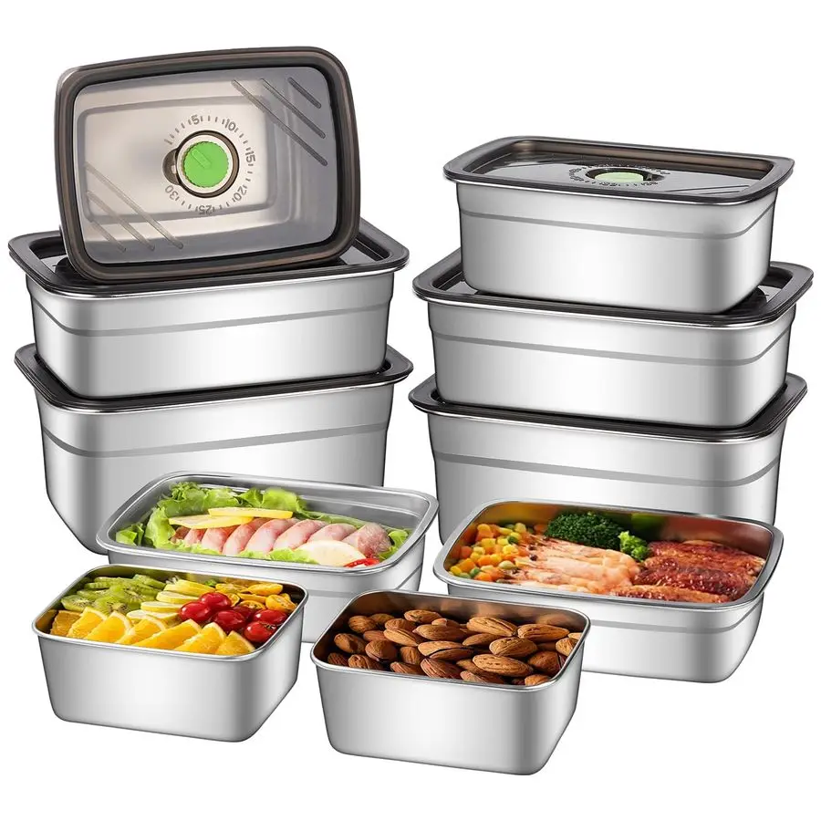 Stainless Steel Food Storage Container Set with Airtight Lids Durable, EcoFriendly Kitchen Organizers for Freshness amp Convenie
Stainless Steel Food Storage Container Set with Airtight Lids Durable, EcoFriendly Kitchen Organizers for Freshness amp Convenie