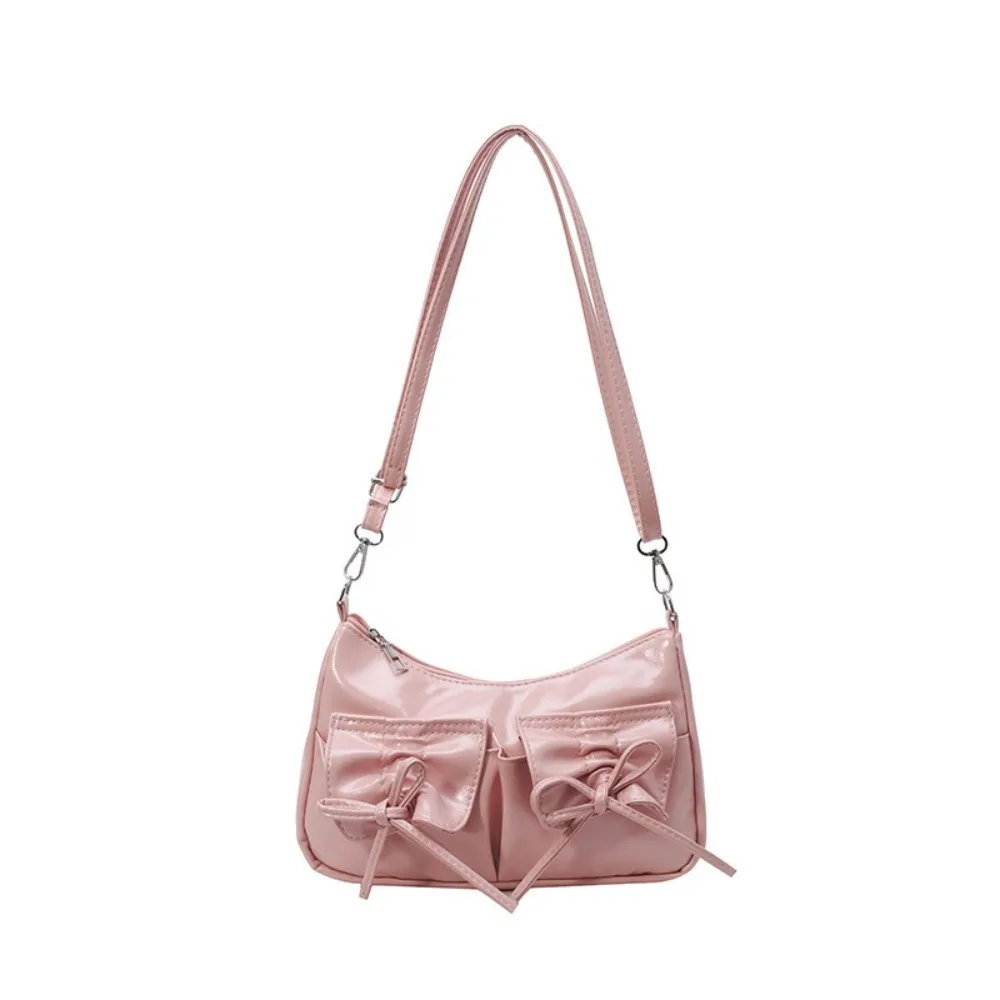 Korean Style Bowknot Crossbody Bag Pleated Solid Color Y2k Shoulder Bag Drawstring Strap Shopping Bag Pu Dumpling Bag Outdoor
Korean Style Bowknot Crossbody Bag Pleated Solid Color Y2k Shoulder Bag Drawstring Strap Shopping Bag Pu Dumpling Bag Outdoor
