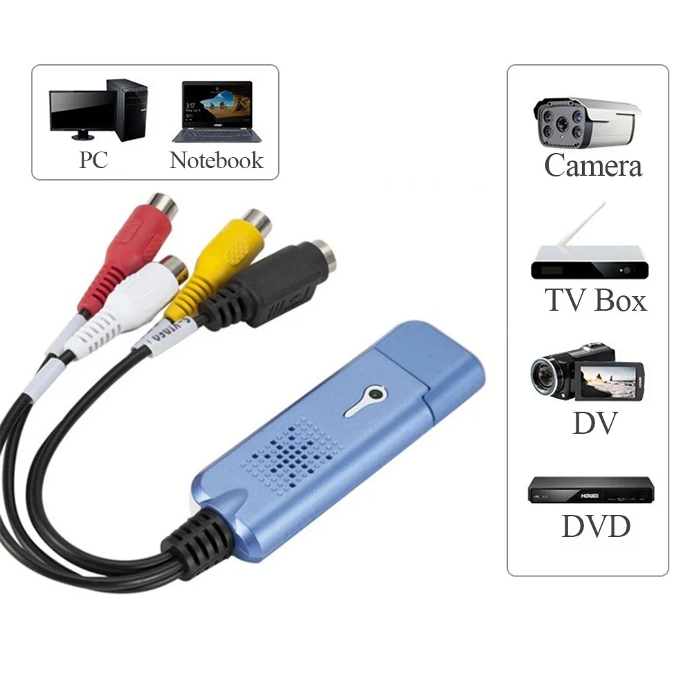 USB Video Capture Card DV Camera DVS Camera Cable Adapter Recorder AV Videotape Recorder Computer Medical Color B-ultrasound
USB Video Capture Card DV Camera DVS Camera Cable Adapter Recorder AV Videotape Recorder Computer Medical Color B-ultrasound