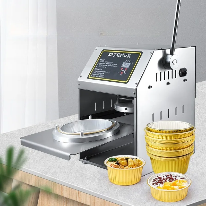 Aluminum Foil Container Sealing Machine Tin Foil Box Takeout Sealer Gold Foil Box Sealing Machine Packaging Equipment
Aluminum Foil Container Sealing Machine Tin Foil Box Takeout Sealer Gold Foil Box Sealing Machine Packaging Equipment