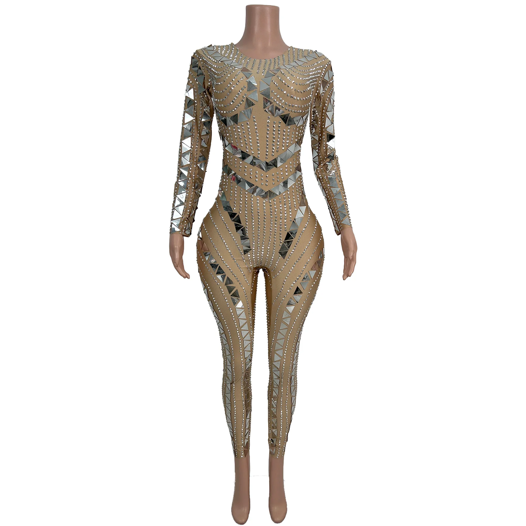 Sexy Mirror Glitter Rhinestone Birthday Party Jumpsuits Women Plus Size Long Sleeves Night Club Rompers Show Spandex Bodysuits
Sexy Mirror Glitter Rhinestone Birthday Party Jumpsuits Women Plus Size Long Sleeves Night Club Rompers Show Spandex Bodysuits
