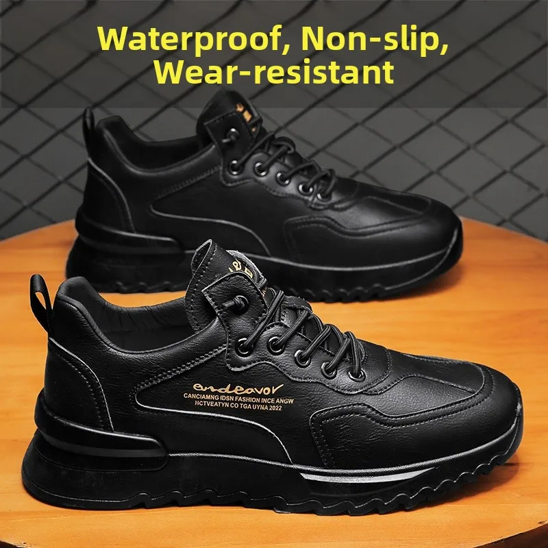 Men's Chef Shoes Casual Kitchen Work Safety Leather Shoes Black Waterproof Non-slip Trendy Spring Autumn Seasonal Wear
Men's Chef Shoes Casual Kitchen Work Safety Leather Shoes Black Waterproof Non-slip Trendy Spring Autumn Seasonal Wear