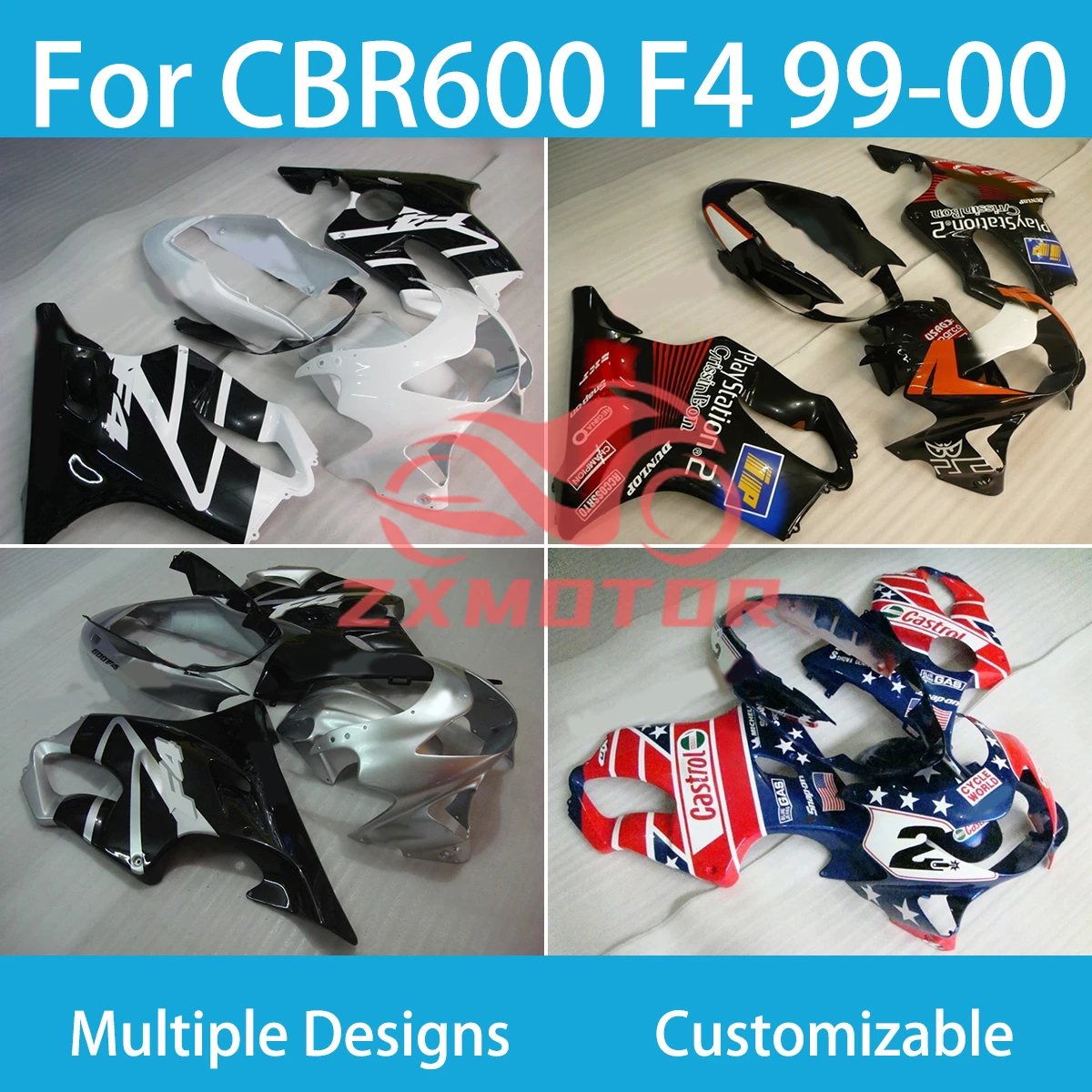 Fairings For Honda CBR600 F4 1999-2000 ABS Plastic Body Work Black Blue Fairing Kit CBR600 F4 1999 2000
Fairings For Honda CBR600 F4 1999-2000 ABS Plastic Body Work Black Blue Fairing Kit CBR600 F4 1999 2000