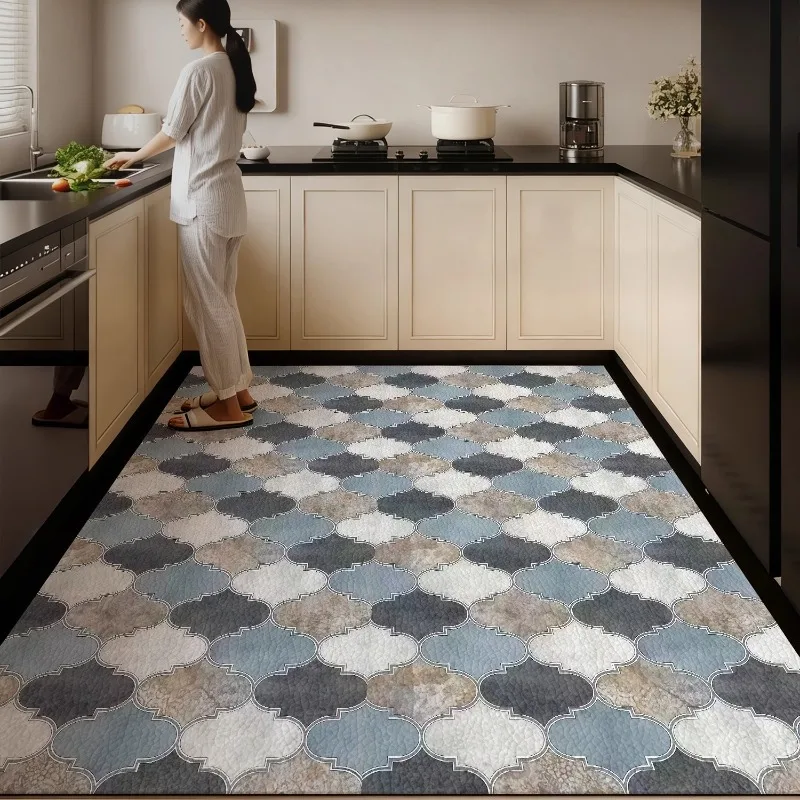 Современный минималистичный кухонный ковер, противоскользящий напольный коврик из ПВХ, маслостойкие, грязеотталкивающие коврики, моющийся в дома, легко чистящийся ковер
Современный минималистичный кухонный ковер, противоскользящий напольный коврик из ПВХ, маслостойкие, грязеотталкивающие коврики, моющийся в дома, легко чистящийся ковер