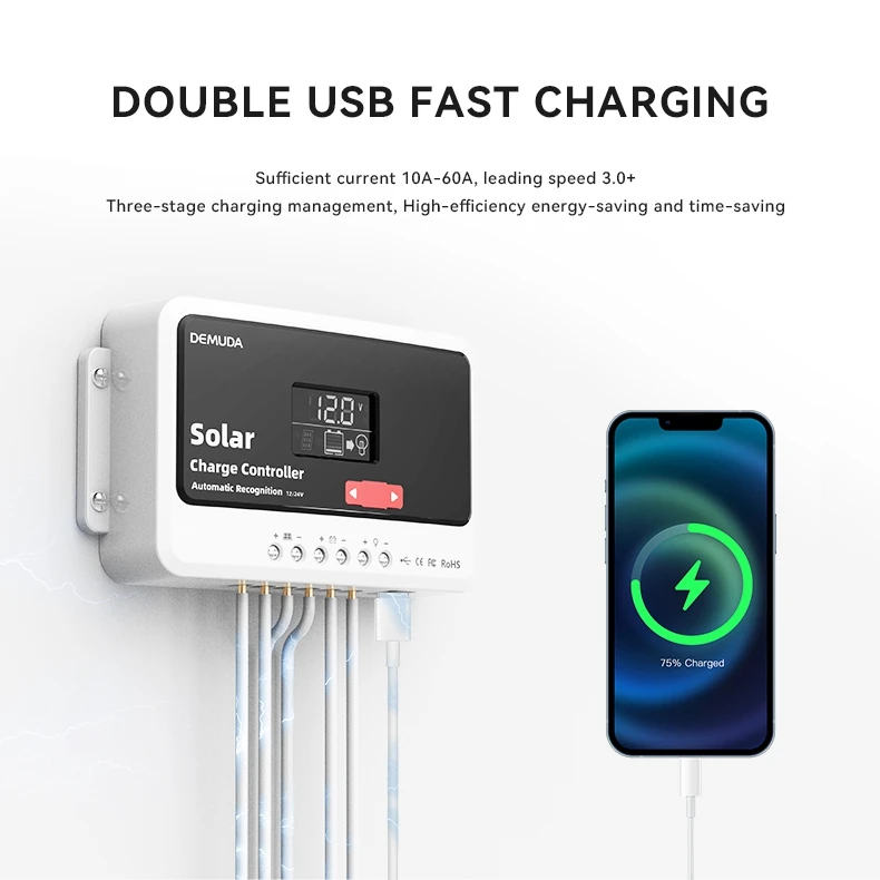 2026 New Pulse Width Modulated Solar Charge Controller Solar Panel Regulator with Dual USB,
2026 New Pulse Width Modulated Solar Charge Controller Solar Panel Regulator with Dual USB,