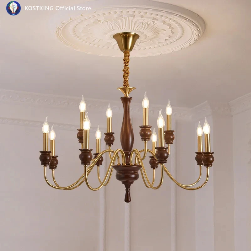 French Candle Brass Chandelier LED American Retro Living Room Dining Room Bedroom Study Villa Hotel Cafe Pendant Lamp
French Candle Brass Chandelier LED American Retro Living Room Dining Room Bedroom Study Villa Hotel Cafe Pendant Lamp