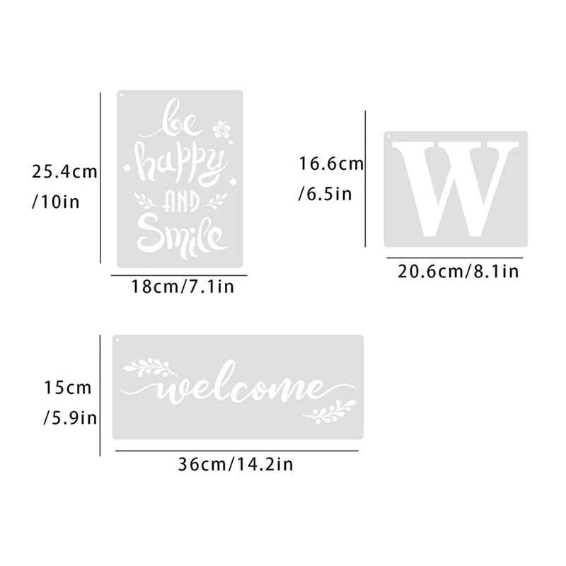 26PCS Welcome Stencils, Welcome Open Closed Signs Templates For Painting Store Shop House Front Door Porch Outside Decor
26PCS Welcome Stencils, Welcome Open Closed Signs Templates For Painting Store Shop House Front Door Porch Outside Decor