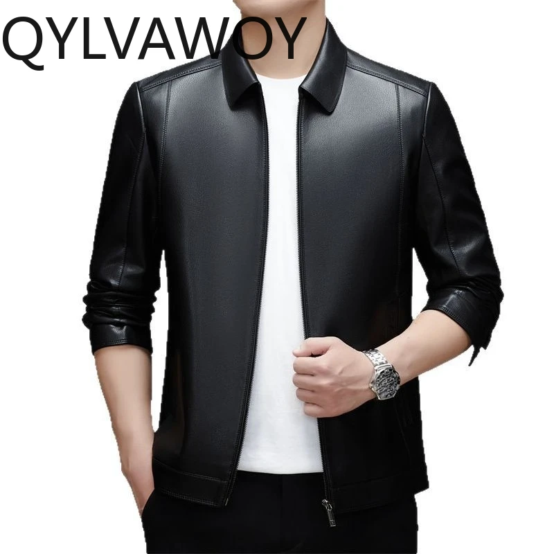QYLVAWOY Leather Jacket Man Lapel Jacket 2026 New Spring Autumn Jackets for Man Zipper Chaqueta Hombre Leather Top Fashion Coat
QYLVAWOY Leather Jacket Man Lapel Jacket 2026 New Spring Autumn Jackets for Man Zipper Chaqueta Hombre Leather Top Fashion Coat